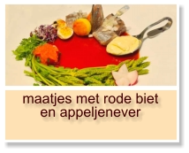 maatjes met rode biet en appeljenever