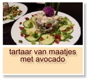 tartaar van maatjes met avocado