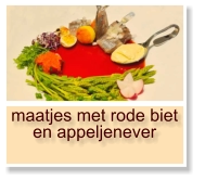 maatjes met rode biet en appeljenever