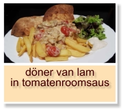 döner van lam in tomatenroomsaus