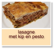 lasagne met kip en pesto