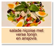 salade niçoise met verse tonijn en ansjovis
