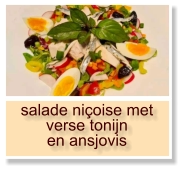 salade niçoise met verse tonijn en ansjovis
