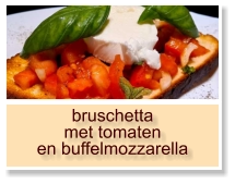 bruschetta  met tomaten  en buffelmozzarella