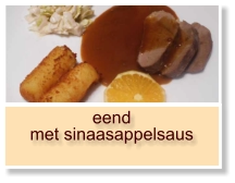 eend met sinaasappelsaus