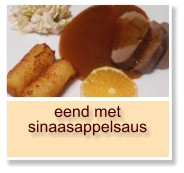 eend met sinaasappelsaus