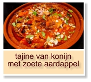 tajine van konijn met zoete aardappel