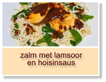 zalm met lamsoor en hoisinsaus