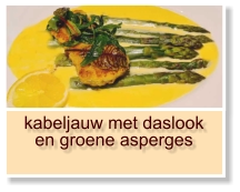 kabeljauw met daslook en groene asperges