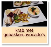 krab met gebakken avocado’s