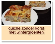 quiche zonder korst met wintergroenten