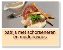 patrijs met schorseneren en madeirasaus