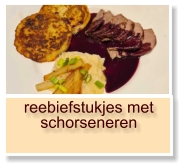 reebiefstukjes met schorseneren