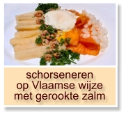 schorseneren op Vlaamse wijze met gerookte zalm