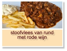 stoofvlees van rund met rode wijn