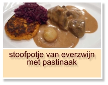 stoofpotje van everzwijn met pastinaak