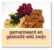 gemarineerd en gestoofd wild zwijn