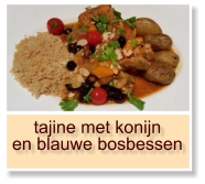 tajine met konijn en blauwe bosbessen
