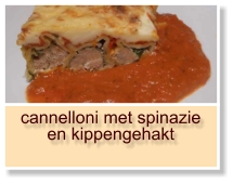 cannelloni met spinazie en kippengehakt