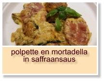 polpette en mortadella in saffraansaus