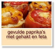 gevulde paprika's met gehakt en feta