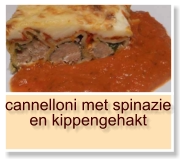 cannelloni met spinazie en kippengehakt