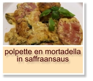 polpette en mortadella in saffraansaus