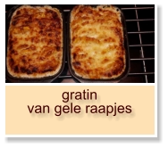gratin van gele raapjes