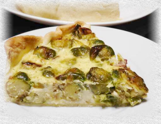 quiche met spruitjes en petit salé spek