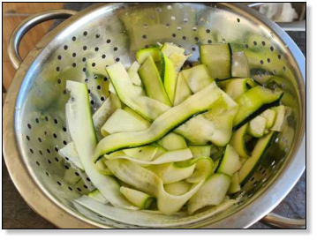 pappardelle van courgette