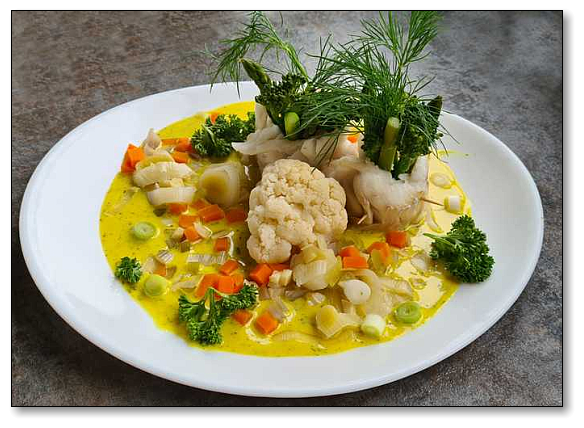 schelvis met asperges en broccolini