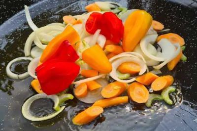 Mediterrane vispan, de groenten