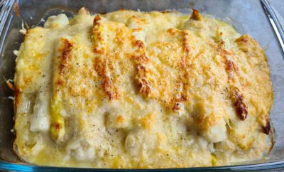 lasagne met zeeduivel en asperges