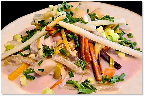 waterzooi met kalkoen en asperges