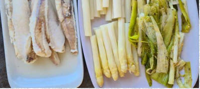 zeeduivel, prei en asperges