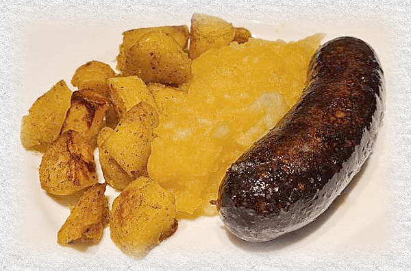 bloedworst met appelmoes