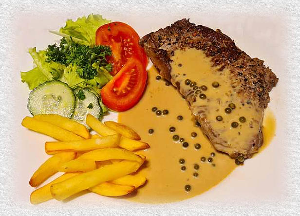 pepersteak met peperroomsaus