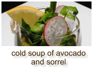 cold soup of avocado and sorrel