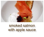 smoked salmon with apple sauce