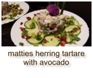 matties herring tartare with avocado