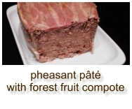 pheasant pâté with forest fruit compote