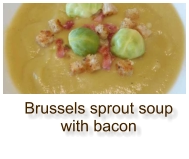 Brussels sprout soup with bacon