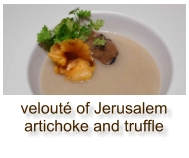 velouté of Jerusalem artichoke and truffle