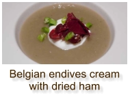 Belgian endives cream with dried ham