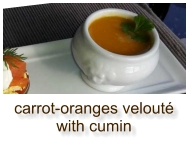 carrot-oranges velouté with cumin