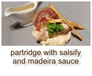partridge with salsify and madeira sauce