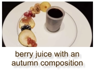 berry juice with an autumn composition