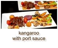 kangaroo with port sauce
