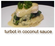 turbot in coconut sauce