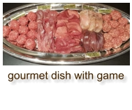 gourmet dish with game